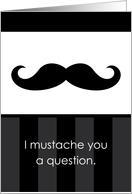 Wedding Party Invitation, Mustache Best Man Request Card