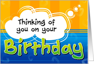 Colorful, Thinking of You, Miss You, Birthday, Card