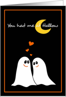 Cute Ghosts, You had me at Hallow, Halloween Love Card