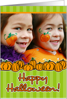 Fun Halloween Pumpkins Customizable Photo Card