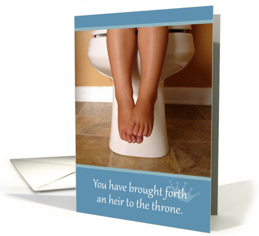Heir to the Throne Funny Father's Day Toilet card (949160)
