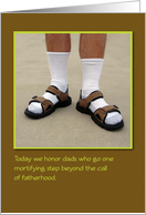 Humorous Father’s Day Socks and Sandles Card