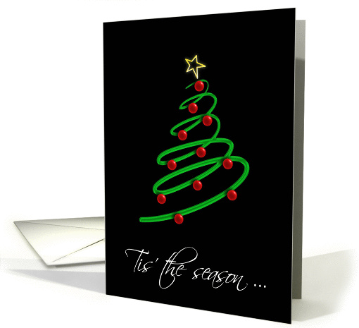 Christmas Holiday Party Invitation with Graphic Christmas Tree card