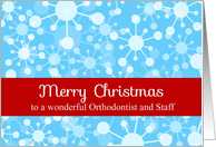 Merry Christmas Orthodontist, Modern Graphic Snowflakes Card