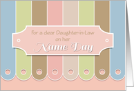 Name Day for Daughter-in-Law, Pretty Scrapbook Style Card