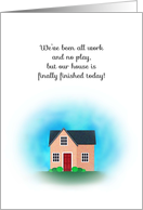 Open House, Housewarming Invitation for Renovated Home card