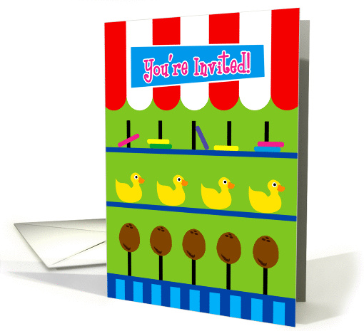 Fun Fair Carnival Games Party Invitation card (980373)