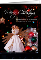 Merry Christmas to Mother of our Son, Angel Ornaments card