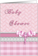 Pink Elephant Baby Shower Invitation for Girls card