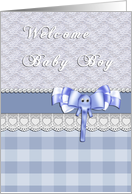 Welcome Baby Boy Birth Announcement card