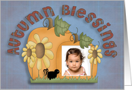 Autumn Blessings Pumpkin Photo Card