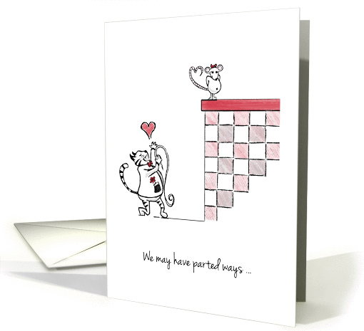 Happy Valentine's Day for ex-girlfriend, Cat sings to mouse card