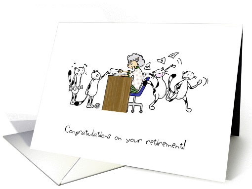Congratulations on retirement, for teacher, Cat passes... (1433150)