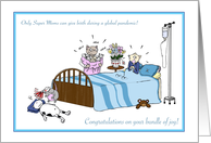 Congratulations on new baby during pandemic Coronavirus card