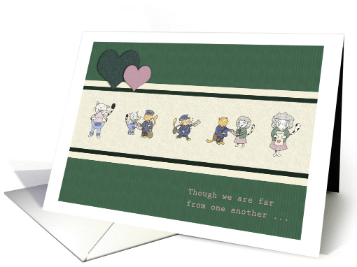 Happy Mother's Day - From child far away from mother - Cute cats card