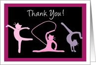 Thank you gymnastics coach - Gymnast cats do gymnastics card