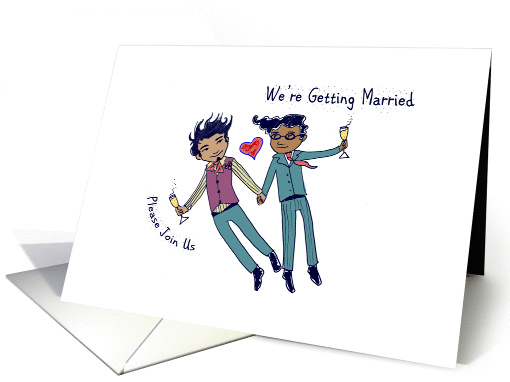 Marriage Invite - Gay Interracial card (1375948)