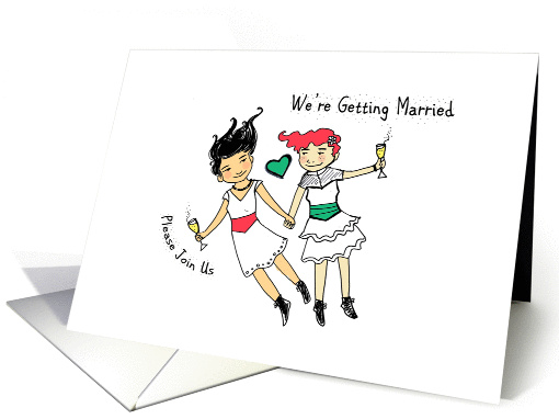 Wedding Invitation- Lesbian Interracial card (1375958)