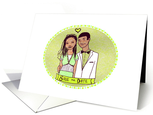 Save the Date - Bride and Groom in Love card (1376754)