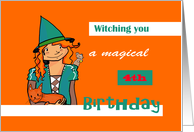 Happy 4th Birthday - Witch card