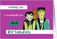 Happy 3rd Birthday - Monster Bash card