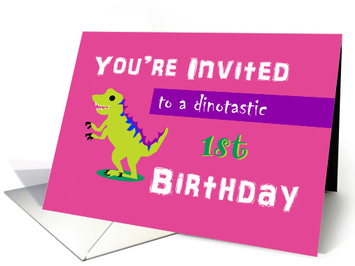 Invite - Dinotastic 1st Birthday card (1380612)