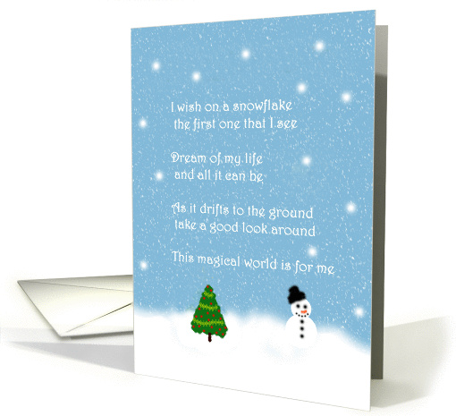 Christmas Snowflake Poetry card (831155)