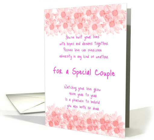For a Special Couple Anniversary Original Poetry card (836920)