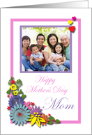 Mother’s Day Hearts and Flowers customizable card