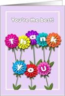 Thank you Colourful Flowers card