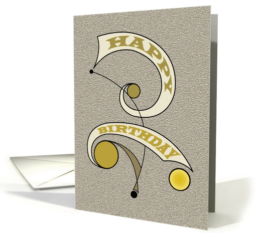 Happy Birthday Spiral Abstract
 card (872073)