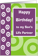 Happy Birthday - Son’s Partner card