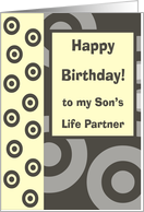 Happy Birthday - Son’s Partner card