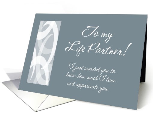 Love - To my Life Partner card (828769)