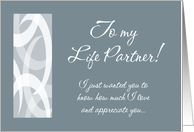 Love - To my Life Partner card