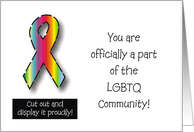 Official - LGBTQ Community Ribbon card