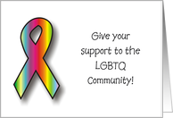 Give Support - LGBTQ Community Ribbon card