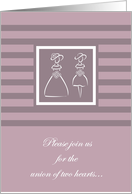 Invitation - Civil Union/Commitment Ceremony card