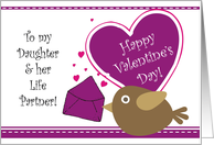 Valentine - To my Daughter & Her Life Partner card