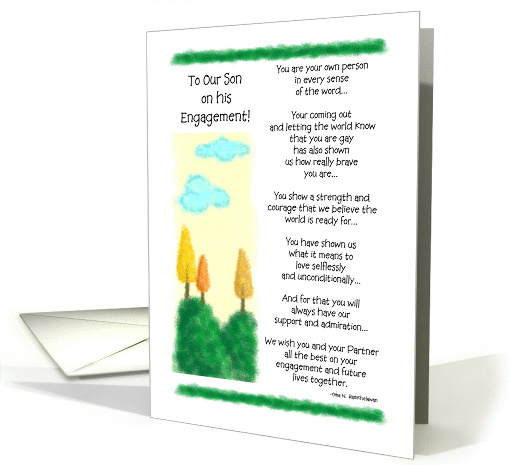 To Our Son - Engagement Gay card (920602)