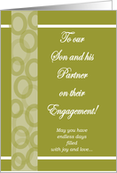 To Our Son & his Partner - Engagement card