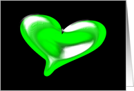 St. Patrick’s Day Wedding Invitation. Green heart card