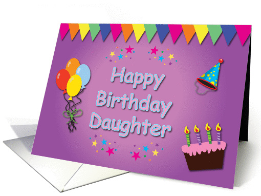 Happy Birthday Daughter Colorful card (834378)