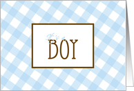 It’s a Boy Plaid card