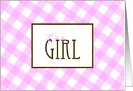 It’s a Girl Plaid card