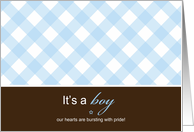 It’s a Boy Plaid card