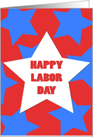 Happy Labor Day Big Stars card