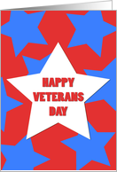 Happy Veterans Day Big Stars card