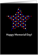 Happy Memorial Day Red, White and Blue Stars card