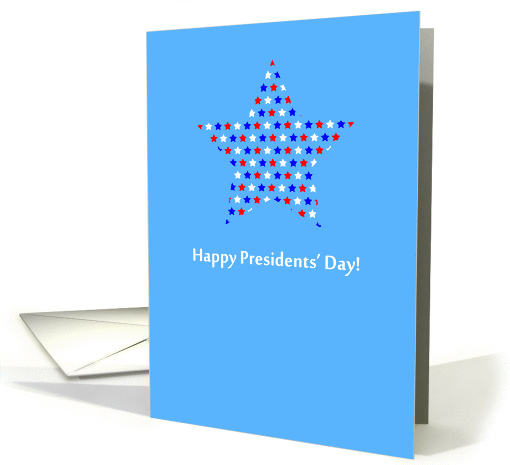 Happy Presidents' Day Red, White and Blue Stars card (842031)